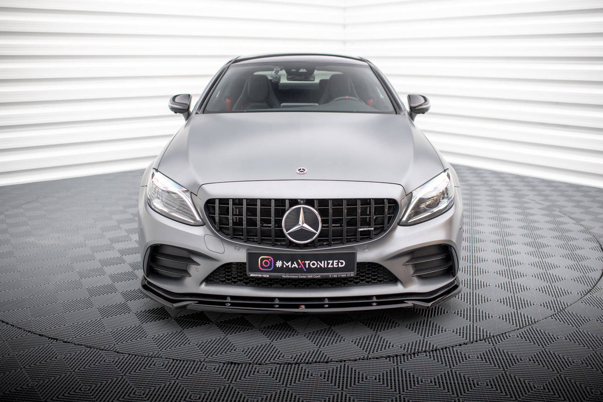 FÜR MERCEDES C-KLASSE W205 C205 Front Splitter Lippe 2014-2018 Pre