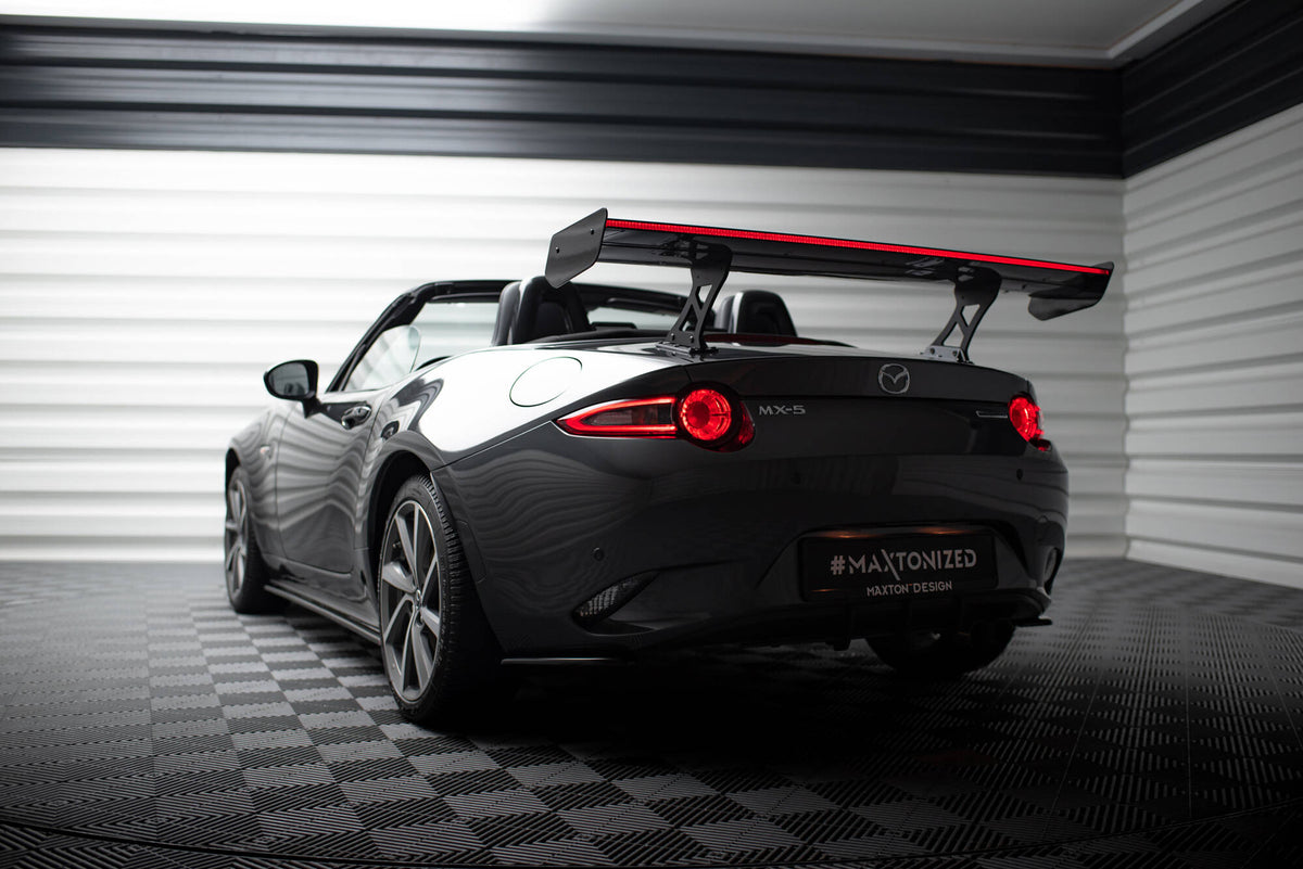 Maxton Design Carbon Fiber Rear Wing JDM Style + LED Mazda MX5 ND