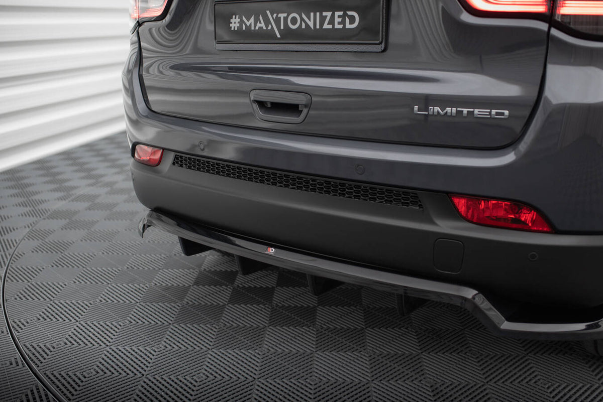 Maxton Design Central Rear Splitter (with Vertical Bars) Jeep Compass
