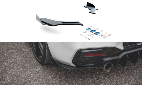 Maxton Design - Racing Durability Rear Side Splitters V.3 + Flaps BMW Series 1 F20 M140i