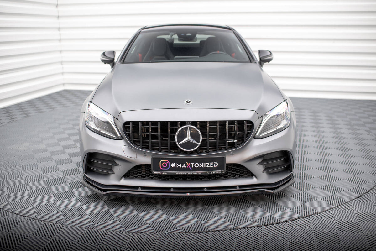 Para Merced Clase C W205 C205 S205 C160 C200 C180 C300 C400 C450 AMG 2015-2021 Kit De Cuerpo Difusor Divisor De Labio De Parachoqu Delantero De Coche - AliExprs
