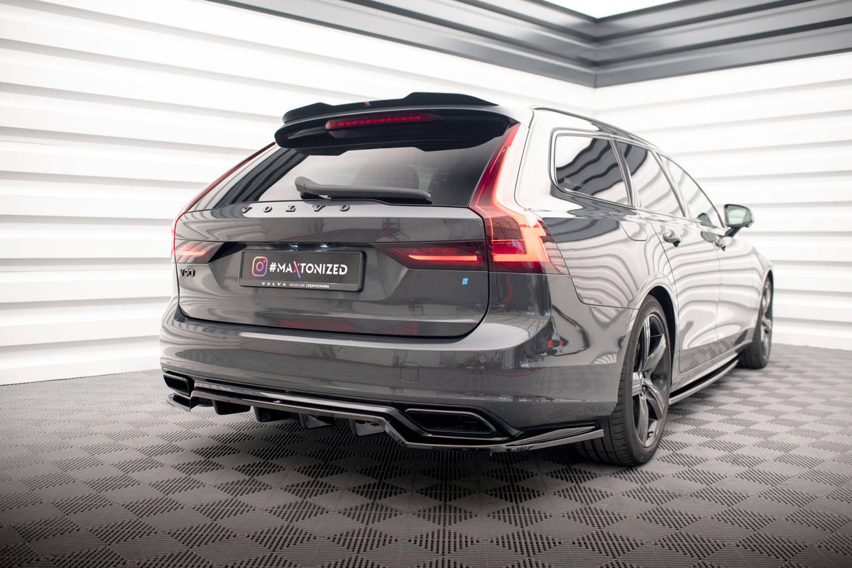 Maxton Design - Central Rear Splitter (With Vertical Bars) Volvo V90 R ...