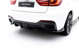 Maxton Design - Central Rear Splitter (with Vertical Bars) BMW X6 M-Pack F16