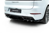 Maxton Design - Rear Splitter (with Vertical Bars) Porsche Cayenne GTS / Turbo Sport Pack / Turbo E-Hybrid GT Pack Coupe MK3 (Facelift)
