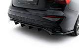 Maxton Design - Rear Splitter (with Vertical Bars) Audi A3 Sedan 8Y (Facelift)