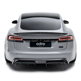 Adro - Carbon Fiber Rear Diffuser Tesla Model S Plaid - Royal Body Kits