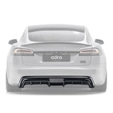 Adro - Carbon Fiber Rear Diffuser Tesla Model S Plaid - Royal Body Kits