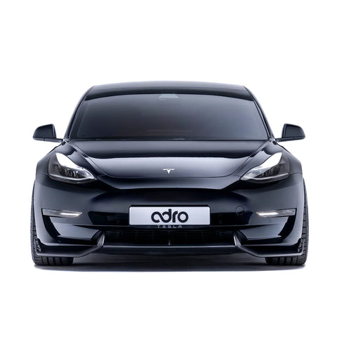 Adro - Carbon Fiber Front Lip V.2 Tesla Model 3