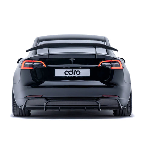 Adro - Carbon Fiber Rear Diffuser V.2 Tesla Model 3