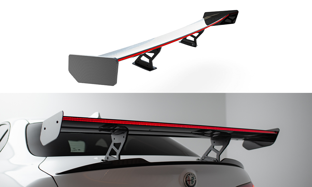 Maxton Design - Carbon Fiber Rear Wing + LED Alfa Romeo Giulia ...