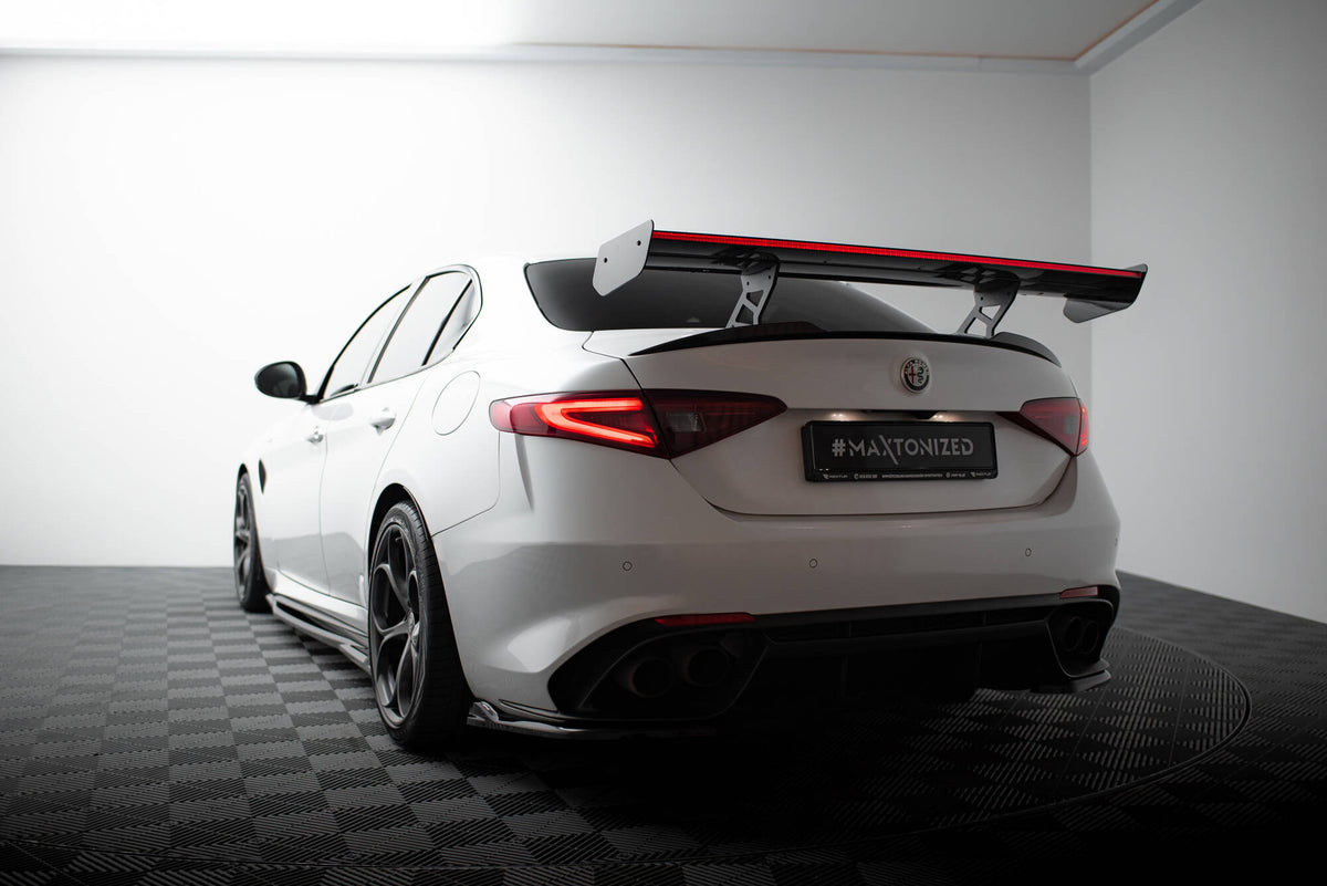 Maxton Design - Carbon Fiber Rear Wing + LED Alfa Romeo Giulia ...