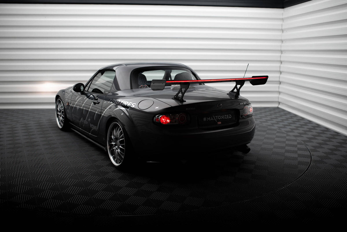 Mx3 Rear Topping Maxton Design - Carbon Fiber Rear Wing + LED Light Mazda MX-5 Hardtop ...