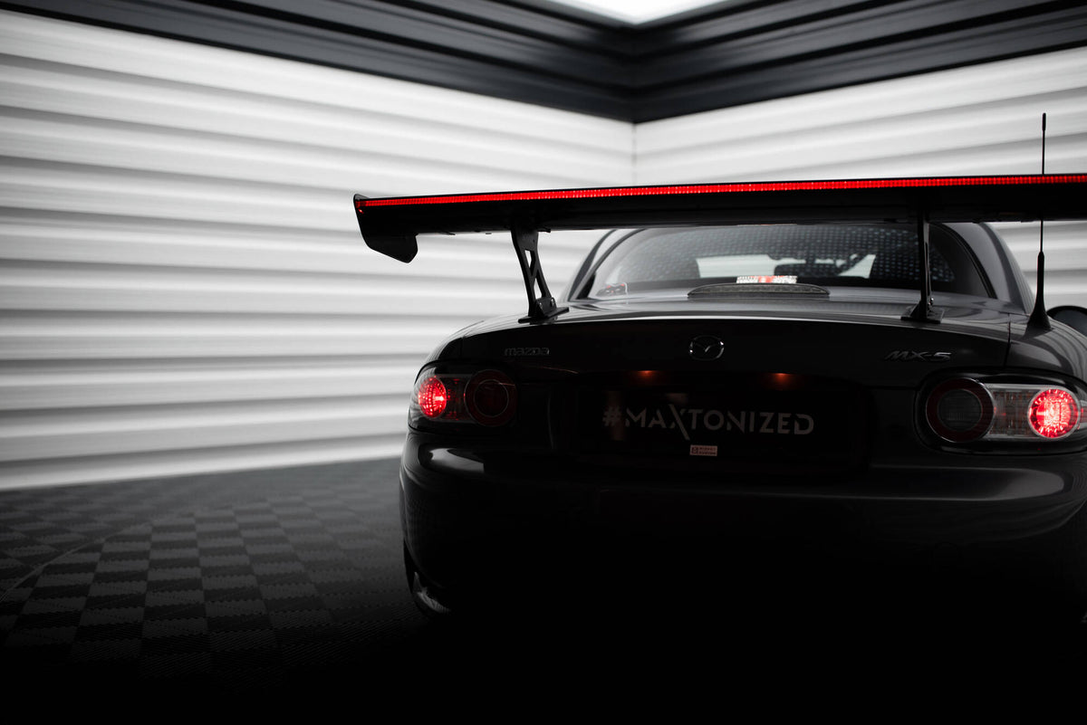 Mx3 Rear Topping Maxton Design - Carbon Fiber Rear Wing + LED Light Mazda MX-5 Hardtop ...