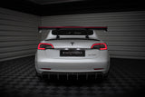 Maxton Design - Carbon Fiber Rear Wing + LED Tesla Model 3