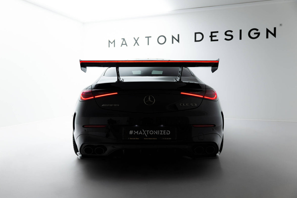 Cle53 Rear Maxton Design - Carbon Fiber Rear Wing V.2 + LED Mercedes Benz CLE53 ...