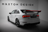 Maxton Design - Carbon Fiber Rear Wing with External Brackets Uprights + LED Audi A3 / A3 S-Line / S3 / RS3 Sedan 8V / 8V (Facelift) - Royal Body Kits