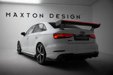 Maxton Design - Carbon Fiber Rear Wing with External Brackets Uprights + LED Audi A3 / A3 S-Line / S3 / RS3 Sedan 8V / 8V (Facelift) - Royal Body Kits