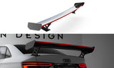 Maxton Design - Carbon Fiber Rear Wing with External Brackets Uprights + LED Audi A3 / A3 S-Line / S3 / RS3 Sedan 8V / 8V (Facelift) - Royal Body Kits