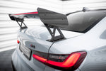 Maxton Design - Carbon Fiber Rear Wing + LED Light (External Brackets Uprights) BMW M3 G80 / M340i G20 / Series 3 M-Pack / Standard G20