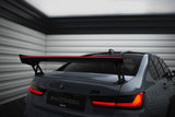 Maxton Design - Carbon Fiber Rear Wing + LED Light (External Brackets Uprights) BMW M3 G80 / M340i G20 / Series 3 M-Pack / Standard G20