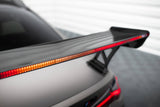 Maxton Design - Carbon Fiber Rear Wing + LED Light (External Brackets Uprights) BMW M4 G82 / M440i G22 / Series 4 M-Pack G22