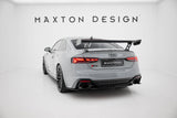 Maxton Design - Carbon Fiber Rear Wing with External Brackets Uprights V.1 Audi A5 / A5 S-Line / S5 / RS5 Coupe F5 / F5 Facelift - Royal Body Kits