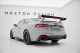 Maxton Design - Carbon Fiber Rear Wing with External Brackets Uprights V.1 + LED Audi A5 / A5 S-Line / S5 / RS5 Coupe F5 / F5 Facelift - Royal Body Kits