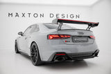 Maxton Design - Carbon Fiber Rear Wing with External Brackets Uprights V.1 + LED Audi A5 / A5 S-Line / S5 / RS5 Coupe F5 / F5 Facelift - Royal Body Kits
