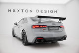 Maxton Design - Carbon Fiber Rear Wing with External Brackets Uprights V.2 Audi A5 / A5 S-Line / S5 / RS5 Coupe F5 / F5 Facelift - Royal Body Kits