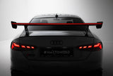 Maxton Design - Carbon Fiber Rear Wing with External Brackets Uprights V.2 + LED Audi A5 / A5 S-Line / S5 / RS5 Coupe F5 / F5 Facelift - Royal Body Kits