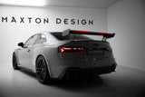 Maxton Design - Carbon Fiber Rear Wing with External Brackets Uprights V.2 + LED Audi A5 / A5 S-Line / S5 / RS5 Coupe F5 / F5 Facelift - Royal Body Kits