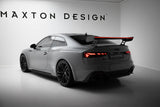 Maxton Design - Carbon Fiber Rear Wing with External Brackets Uprights V.2 + LED Audi A5 / A5 S-Line / S5 / RS5 Coupe F5 / F5 Facelift - Royal Body Kits
