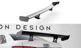Maxton Design - Carbon Fiber Rear Wing with Internal Brackets Uprights Audi A3 / A3 S-Line / S3 / RS3 Sedan 8V / 8V (Facelift) - Royal Body Kits