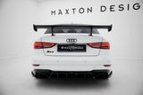 Maxton Design - Carbon Fiber Rear Wing with Internal Brackets Uprights Audi A3 / A3 S-Line / S3 / RS3 Sedan 8V / 8V (Facelift) - Royal Body Kits