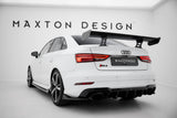 Maxton Design - Carbon Fiber Rear Wing with Internal Brackets Uprights Audi A3 / A3 S-Line / S3 / RS3 Sedan 8V / 8V (Facelift) - Royal Body Kits