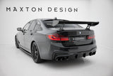 Maxton Design - Carbon Fiber Rear Wing with Internal Brackets Uprights BMW Series 5 / M5 Sedan G30 / F90 - Royal Body Kits