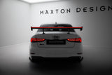 Maxton Design - Carbon Fiber Rear Wing with Internal Brackets Uprights + LED Audi A3 / A3 S-Line / S3 / RS3 Sedan 8V / 8V (Facelift) - Royal Body Kits