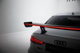 Maxton Design - Carbon Fiber Rear Wing with Internal Brackets Uprights + LED Audi A3 / A3 S-Line / S3 / RS3 Sedan 8V / 8V (Facelift) - Royal Body Kits