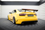 Maxton Design - Carbon Fiber Rear Wing with Internal Brackets Uprights + LED Audi A5 Coupe 8T