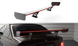 Maxton Design - Carbon Fiber Rear Wing with Internal Brackets Uprights + LED BMW Series 3 Coupe E46