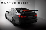 Maxton Design - Carbon Fiber Rear Wing with Internal Brackets Uprights + LED BMW Series 5 / M5 Sedan G30 / F90 - Royal Body Kits