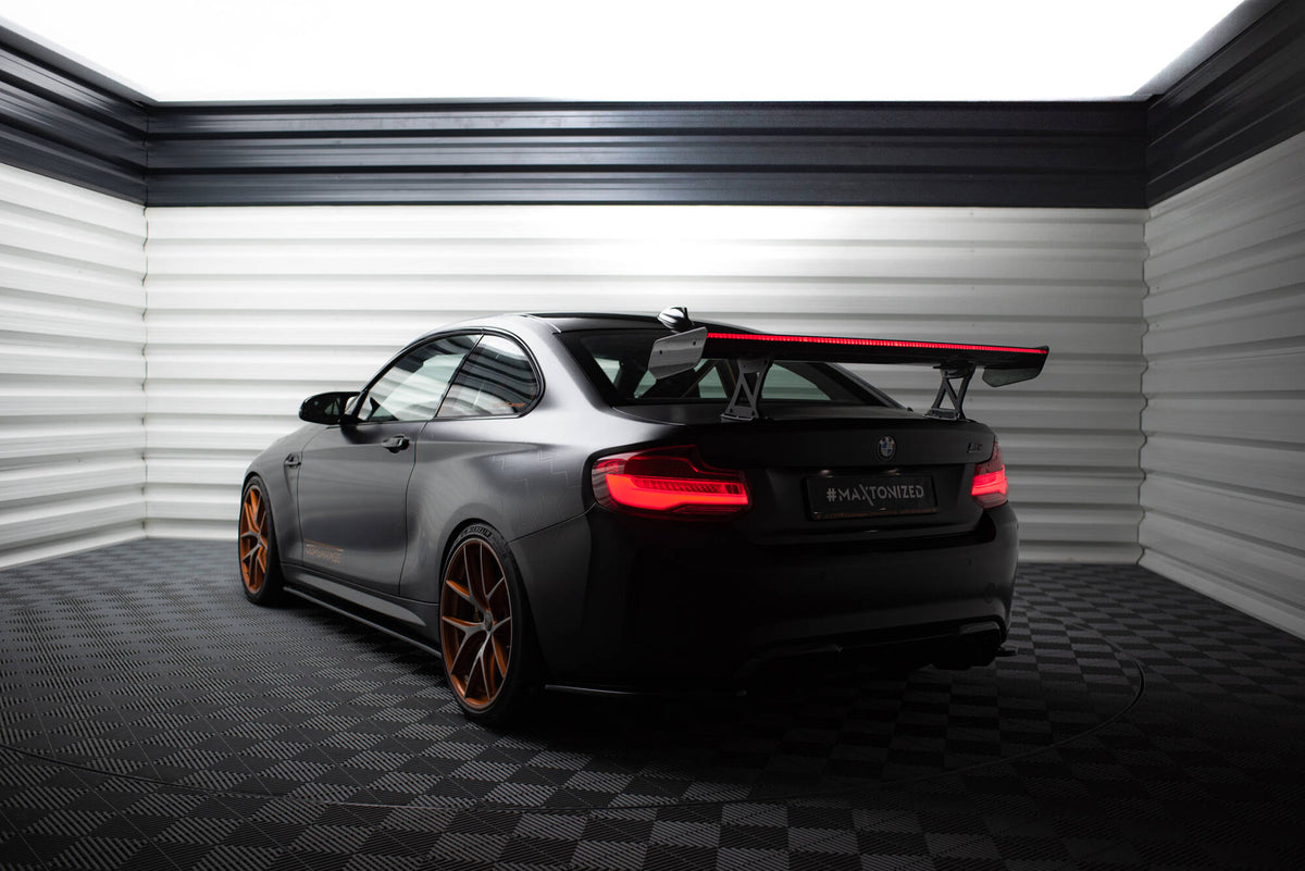 F87 Rear Wing Maxton Design - Carbon Fiber Rear Wing + LED Light BMW M2 F87 - CF-BM ...