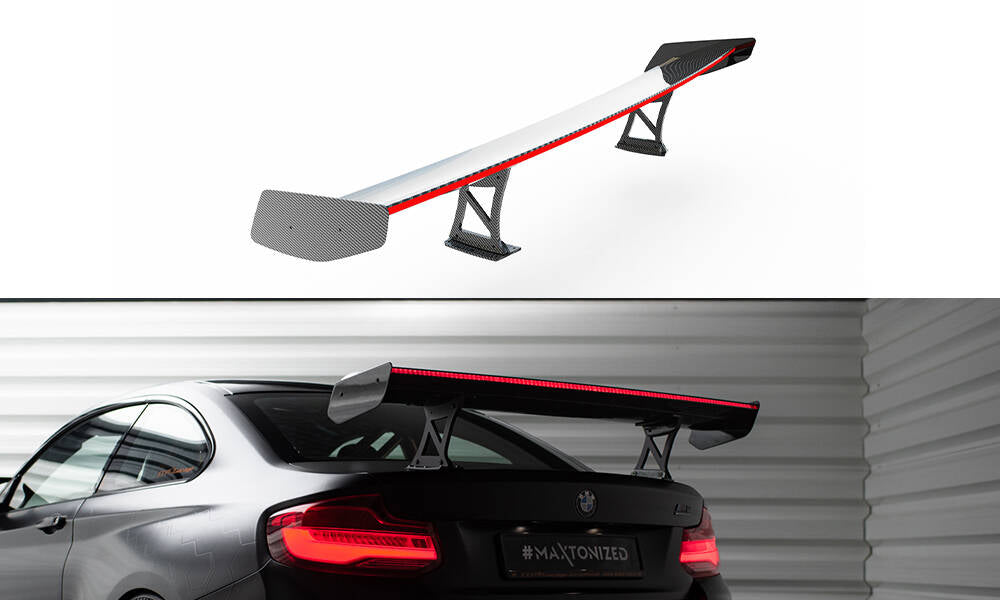 F87 Rear Wing Maxton Design - Carbon Fiber Rear Wing + LED Light BMW M2 F87 - CF-BM ...