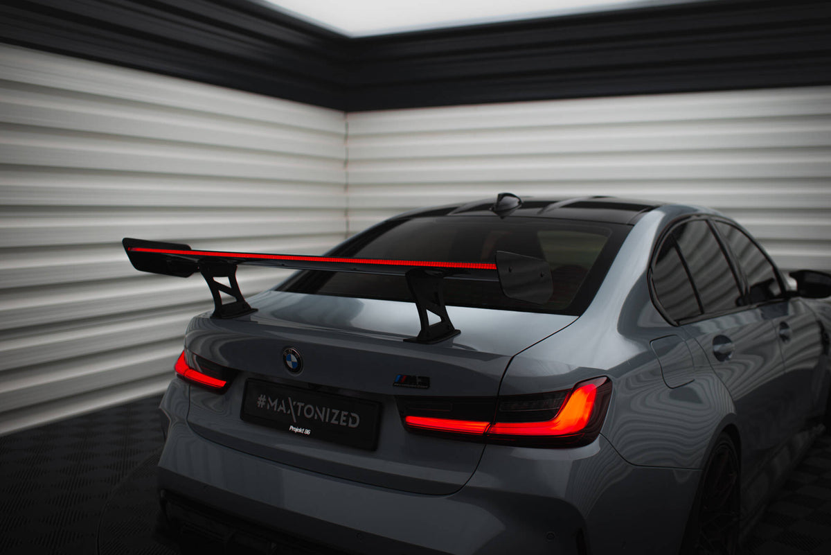 Maxton Design - Carbon Fiber Rear Wing + LED Light (Internal Brackets ...