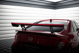 Maxton Design - Carbon Fiber Rear Wing with Internal Brackets Uprights + LED Honda Civic SI MK10 - Royal Body Kits