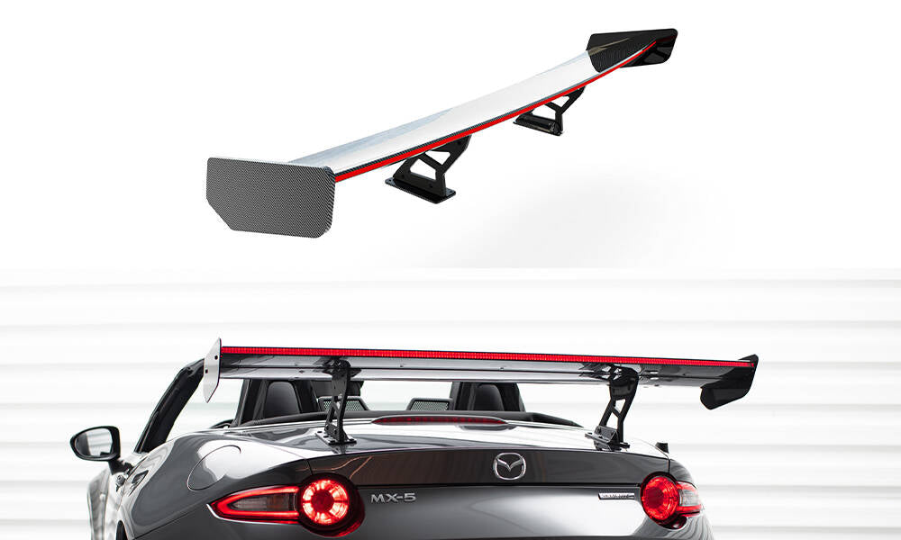 Maxton Design - Carbon Fiber Rear Wing with Internal Brackets Uprights ...