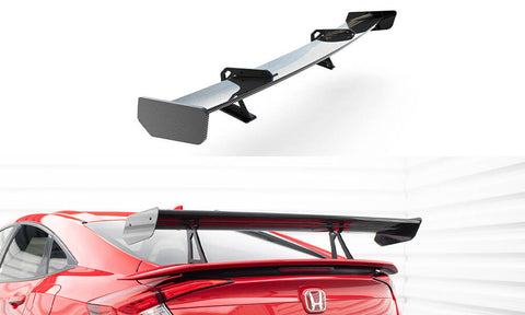 Maxton Design - Carbon Fiber Rear Wing with Upper Swan Mounting Honda Civic SI MK10 - Royal Body Kits