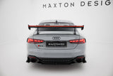 Maxton Design - Carbon Fiber Rear Wing with Upper Swan Mounting + LED Audi A5 / A5 S-Line / S5 / RS5 Coupe F5 / F5 Facelift - Royal Body Kits