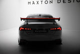 Maxton Design - Carbon Fiber Rear Wing with Upper Swan Mounting + LED Audi A5 / A5 S-Line / S5 / RS5 Coupe F5 / F5 Facelift - Royal Body Kits