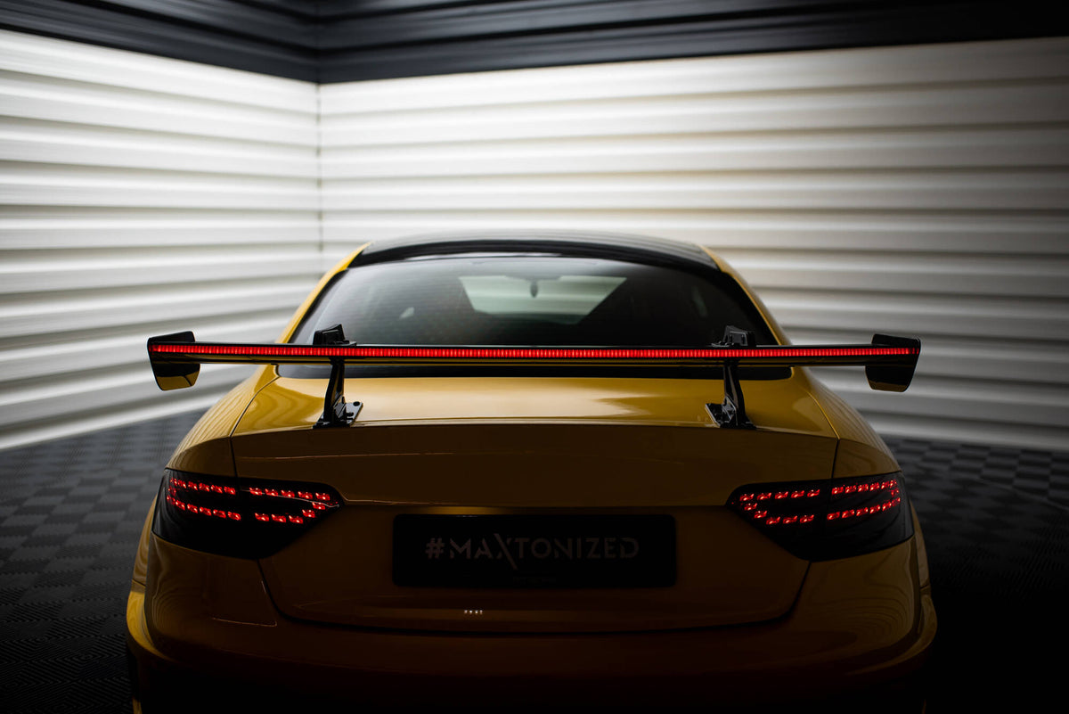 Maxton Design - Carbon Fiber Rear Wing with Upper Swan Mounting + LED ...